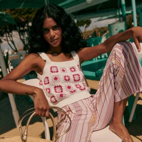 Sézane Ayumi Multicolor vest top - Picture 1 of 4